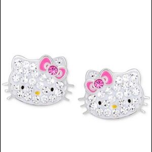 Hello kitty sterling silver earrings